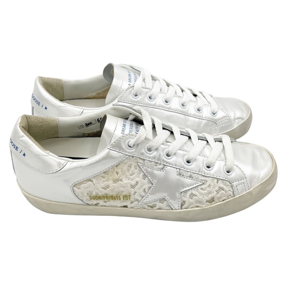 Golden Goose Super Star Pearlized Leather Upper with Embroidery SIZE 37 - Picture 1 of 10